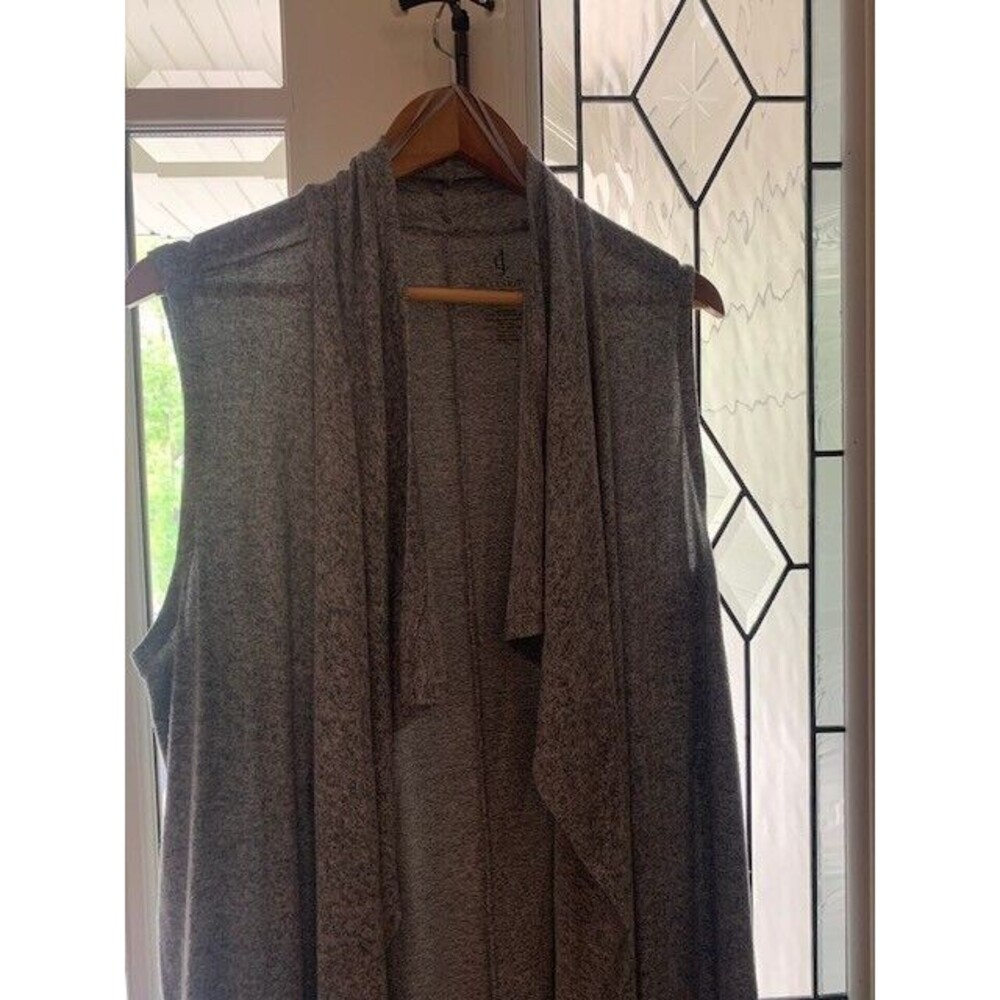 Juicy‎ Couture Women's Large  Gray  Knit Waterfall Open  Duster Vest - Capsule